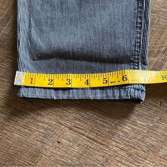 Eddie Bauer Jeans Indigo Stripe Lightly Distressed 2 Petite Outdoors - Picture 12 of 13